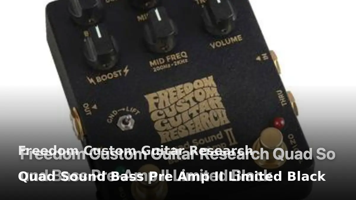 Freedom Custom Guitar Research Quad Sound Bass Pre Amp II Limited Black
