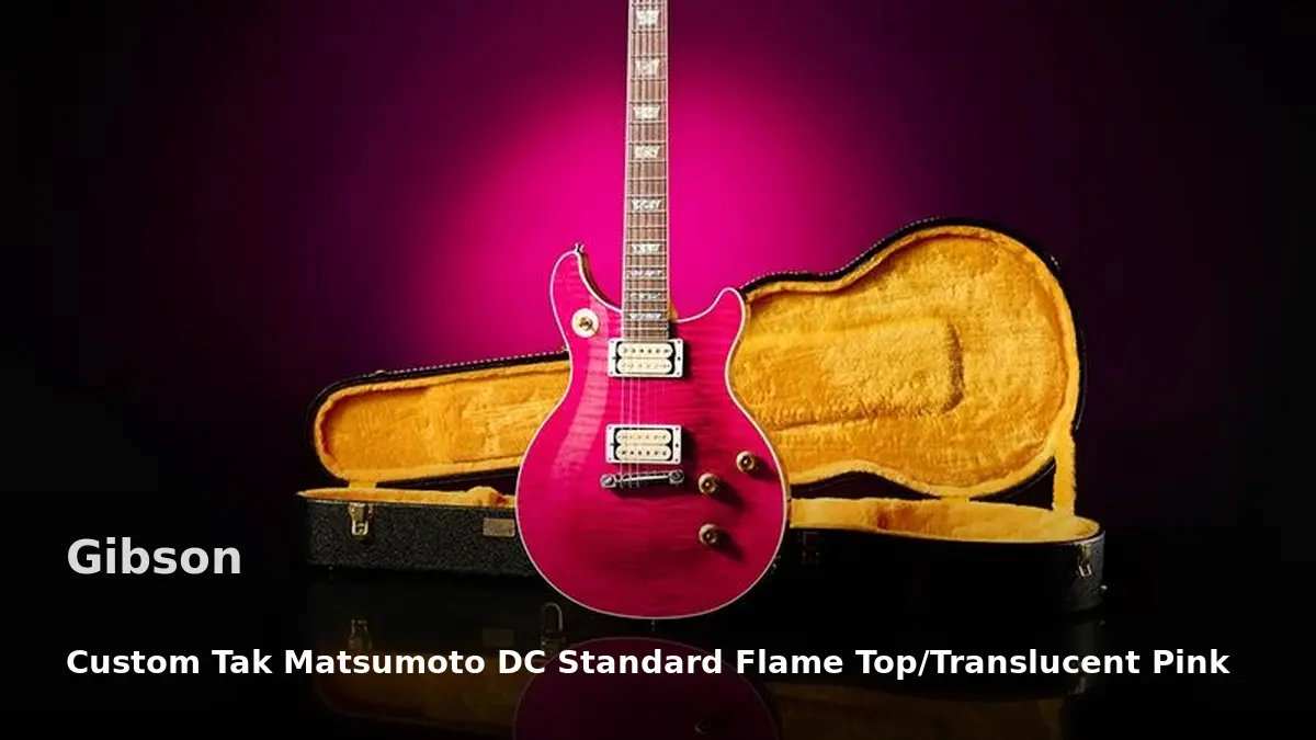 Gibson Custom Tak Matsumoto DC Standard Flame Top/Translucent Pink