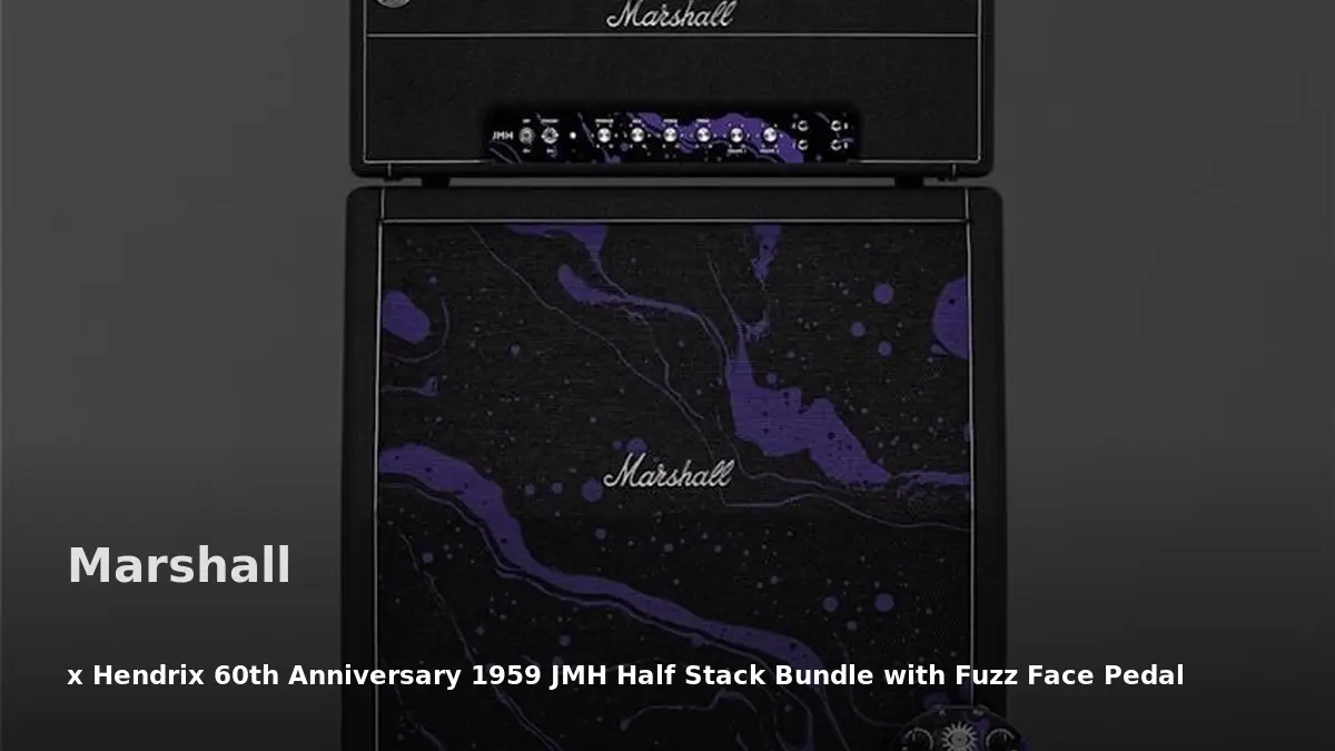 Marshall x Hendrix 60th Anniversary 1959 JMH Half Stack Bundle with Fuzz Face Pedal